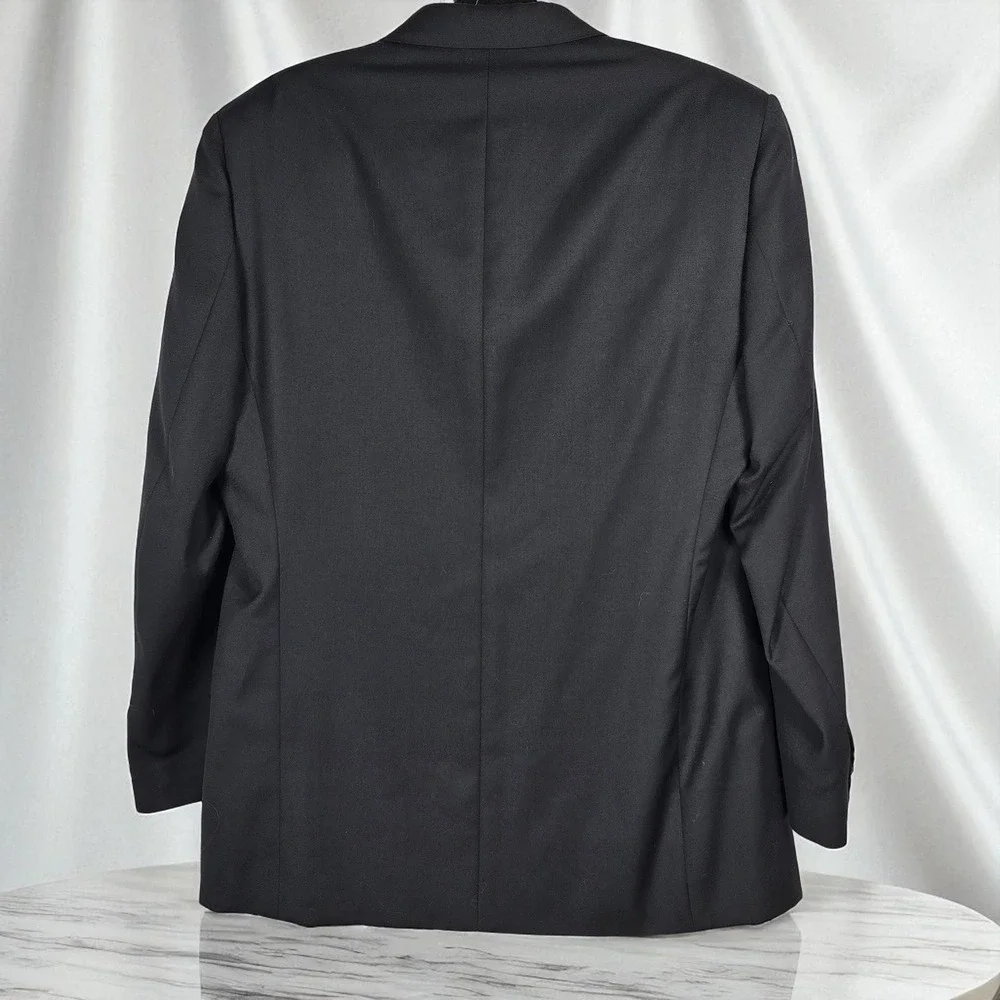 Vito Rufolo Wool Tuxedo Blazer Jacket Men 40 Black Formal Occasion Made in Italy